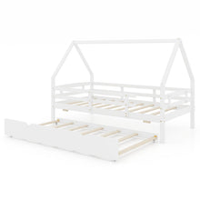 Load image into Gallery viewer, Wooden Kids Bed Frame with Trundle