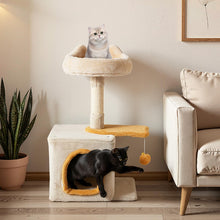 Load image into Gallery viewer, Multi-Layer Cats Tower with Plush Perch
