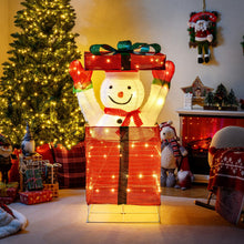 Load image into Gallery viewer, Lighted Snowman in Gift Box Christmas Decoration with LED Lights