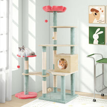 Load image into Gallery viewer, Cat Tree, Multi-Level Cat Tower with Sisal Scratching Posts(155cm Tall)