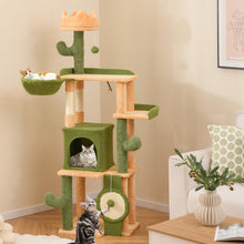 Load image into Gallery viewer, 160 CM Cactus Cat Tree with Sisal Scratching Posts for Indoor Cats