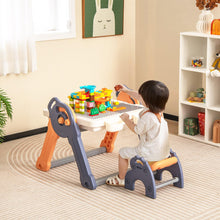 Load image into Gallery viewer, 6 in 1 Foldable Toddler Activity Table and Chair Set with Reversible Tabletop