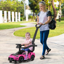 Load image into Gallery viewer, 3 in 1 Kids Ride on Push Car, Licensed Maserati Push Along Car with Handle, Guardrail, 2 Universal Wheels