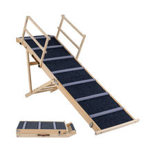 Load image into Gallery viewer, Foldable Dog Ramp with Non-slip Carpet and Removable Side Rails