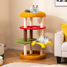 Load image into Gallery viewer, Cat Tree, 106cm Tall Hamburger-Theme Cats Tower | Indoor Multi-Level Kitten Climbing Stand Activity Center