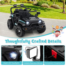 Load image into Gallery viewer, Kids Ride on Car, 12V Battery Powered Toy Car with Remote Control, Lights, Music, Horn and Slow Start