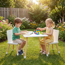 Load image into Gallery viewer, Kids Table and Chair Set, Children Activity Table with 2 Chairs