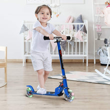 Load image into Gallery viewer, Folding Kick Push Scooter with 2 Flashing Wheels and Adjustable T-bar