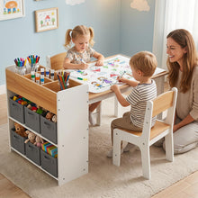 Load image into Gallery viewer, Children's Craft Play Desk Set with Paper Roll, Bookshelf