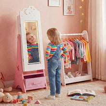 Load image into Gallery viewer, Kids Jewelry Cabinet with Sensor Lights and Full-Length Mirror