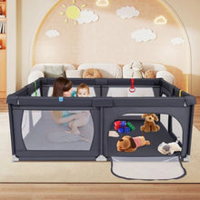 Load image into Gallery viewer, Indoor Safety Play Fence Infant Activity Center with 50 Ocean Balls