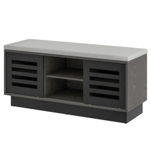 Load image into Gallery viewer, Shoe Bench with 6 Storage Compartments and 3 Adjustable Shelves and Cushion