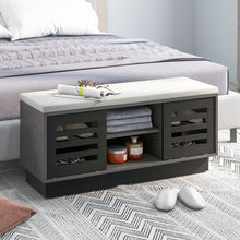 Load image into Gallery viewer, Shoe Bench with 6 Storage Compartments and 3 Adjustable Shelves and Cushion