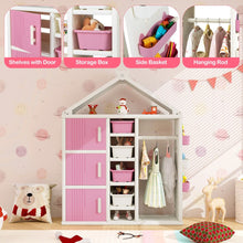 Load image into Gallery viewer, Kids Costume Storage Closet with Storage Bin