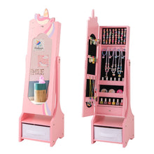 Load image into Gallery viewer, Kids Jewelry Armoire Cabinet Full Length Mirror with Tilt Angles