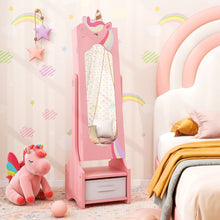 Load image into Gallery viewer, Kids Jewelry Armoire Cabinet Full Length Mirror with Tilt Angles
