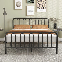 Load image into Gallery viewer, King Size Metal Bed Frame with Headboard and Footboard