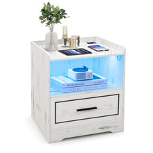 Load image into Gallery viewer, LED Nightstand with USB and Type-C Port