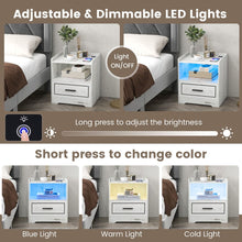 Load image into Gallery viewer, LED Nightstand with USB and Type-C Port