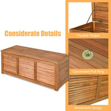 Load image into Gallery viewer, 180L Acacia Wood Deck Box with Flexible Hinges and Handle