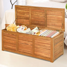 Load image into Gallery viewer, 180L Acacia Wood Deck Box with Flexible Hinges and Handle