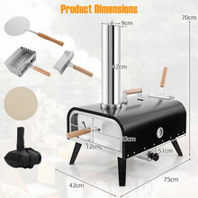 Load image into Gallery viewer, Stainless Steel 3-Layer Oven with Thermometer Pizza Peel and Carry Bag