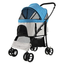 Load image into Gallery viewer, Foldable Pet Stroller with 4-Level Adjustable Canopy and Storage Basket