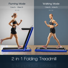 Load image into Gallery viewer, 2-in-1 Folding Treadmill Under Desk Walking Treadmill with Dual LED Display