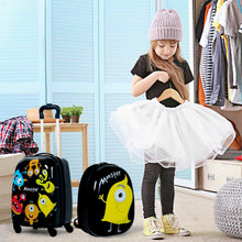 Load image into Gallery viewer, 2 Pieces Kids Luggage Set with 4 Casters and Retractable Handle