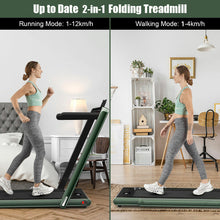 Load image into Gallery viewer, 2 in 1 Folding Treadmill Electric 1-12KM/H Walking Running Machine Bluetooth