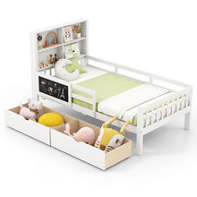 Load image into Gallery viewer, Single Size Bed Frame with 2 Storage Drawers White