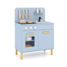 Load image into Gallery viewer, Toddler Pretend Play Kitchen with Light up Stove and Cooking Sounds