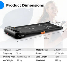 Load image into Gallery viewer, Under Desk Treadmill for Home/Office with 12 Preset Programs