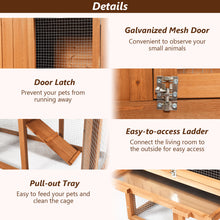 Load image into Gallery viewer, 2-Floor Large Chicken Coop Wooden Rabbit Hutch W/Removable Tray &Ramp Waterproof
