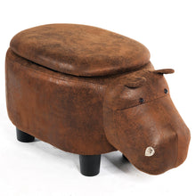 Load image into Gallery viewer, Upholstered Animal Shaped Storage Ottoman Ride-on Footrest Stool Rest Seat New