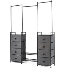 Load image into Gallery viewer, 8 Drawers Fabric Dresser Storage Clothes Rail