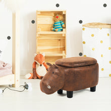 Load image into Gallery viewer, Upholstered Animal Shaped Storage Ottoman Ride-on Footrest Stool Rest Seat New