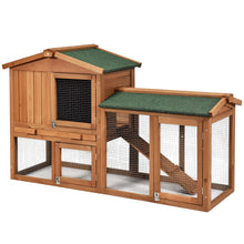 Load image into Gallery viewer, 2-Floor Large Chicken Coop Wooden Rabbit Hutch W/Removable Tray &Ramp Waterproof