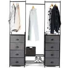 Load image into Gallery viewer, 8 Drawers Fabric Dresser Storage Clothes Rail