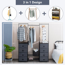 Load image into Gallery viewer, 8 Drawers Fabric Dresser Storage Clothes Rail