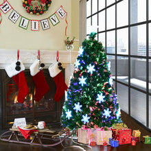 Load image into Gallery viewer, 1.8m Beautiful Green Fiber Optic Christmas Tree W/Top Star & Snowflake