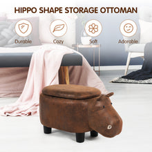Load image into Gallery viewer, Upholstered Animal Shaped Storage Ottoman Ride-on Footrest Stool Rest Seat New