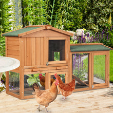 Load image into Gallery viewer, 2-Floor Large Chicken Coop Wooden Rabbit Hutch W/Removable Tray &Ramp Waterproof