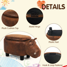 Load image into Gallery viewer, Upholstered Animal Shaped Storage Ottoman Ride-on Footrest Stool Rest Seat New