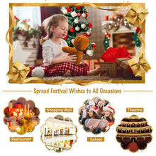 Load image into Gallery viewer, 4FT Artificial Christmas Tree Snowy Pre-Lit Spiral Topiary Xmas Tree W/LED Light