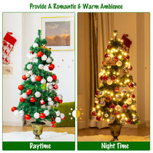 Load image into Gallery viewer, 4FT Pre-Lit Christmas Tree Spiral Artificial Potted Tree X-mas Traditional Decor