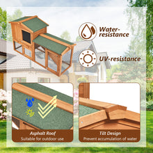 Load image into Gallery viewer, 2-Floor Large Chicken Coop Wooden Rabbit Hutch W/Removable Tray &Ramp Waterproof