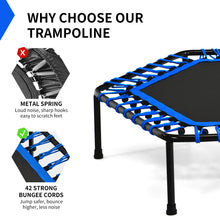 Load image into Gallery viewer, Folding Fitness Trampoline Adults Kids Exercise Bouncer W/ Adjustable Handrail