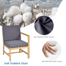 Load image into Gallery viewer, 3 in 1 Wooden Companion Set Garden Bench Table & Chair Patio Love Seat W/Cushion