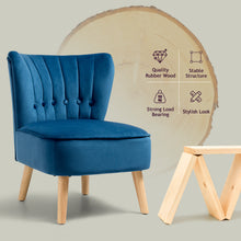 Load image into Gallery viewer, Home Velvet Accent Chair Occasional Soft Oyster Fluted Retro Bedroom Living Room